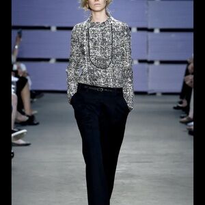 Proenza Schouler Black and White Tweed light jacket top
